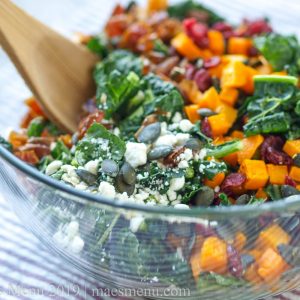 kale salad with butternut squash