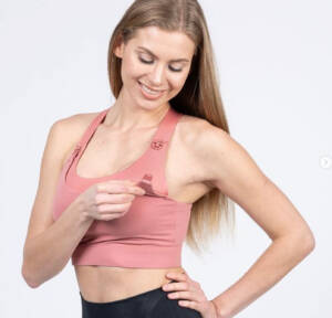 sweat and milk venice high impact nursing sports bra