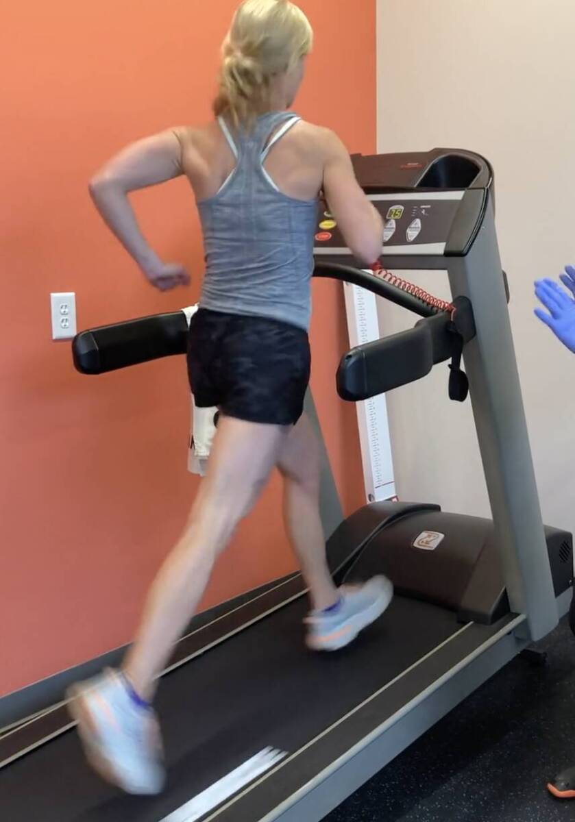 whitney on treadmill