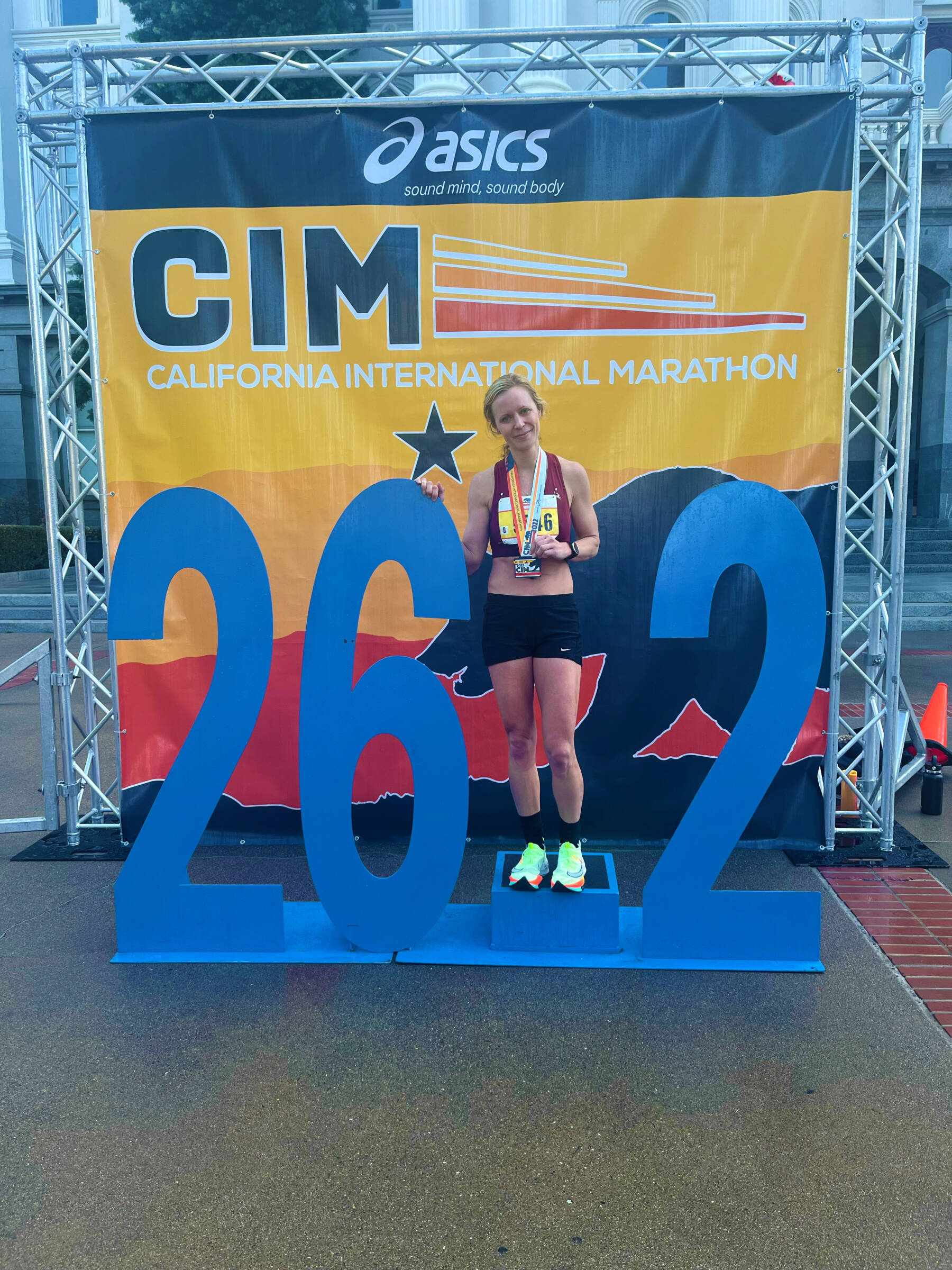 Whitney at CIM Marathon