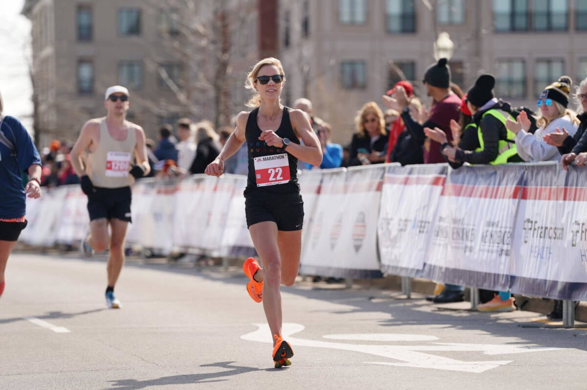 whitney running a marathon