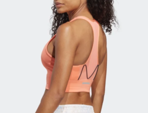 orange Adidas pocket bra