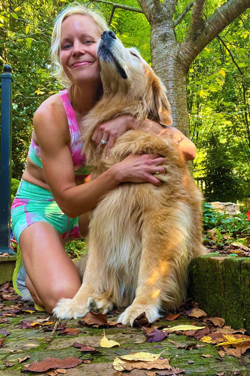 Whitney Heins with her dog