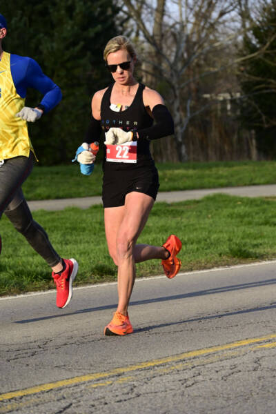 whitney running a marathon