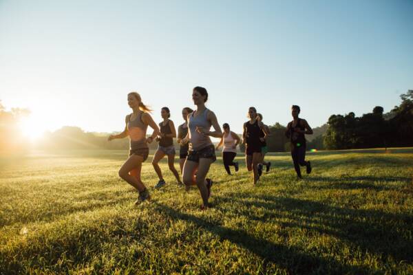 group of women running