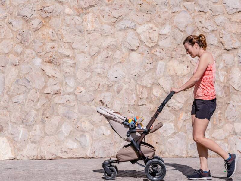 women with stroller