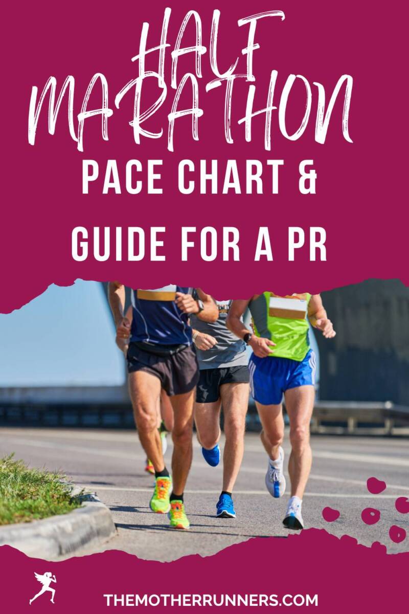 Pin this half marathon race pace chart and half marathon pacing strategy to nail your next race day PR. 