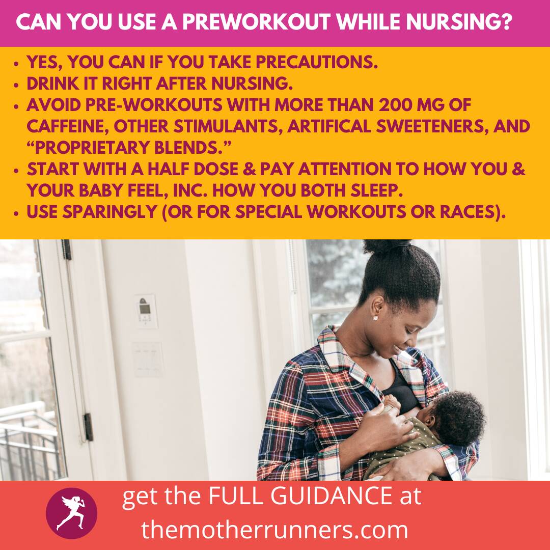 nursing and pre workout instagram post with tips for use