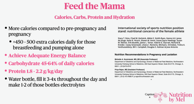 Nutrition and hydration tips for lactating athletes from nutritionist Mel Sulaver