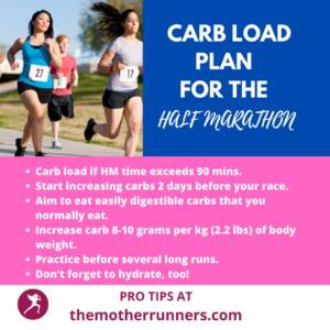 carb load half marathon post