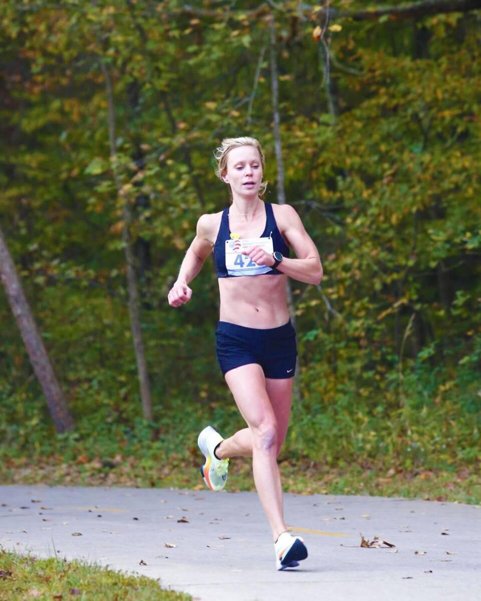 whitney running a race